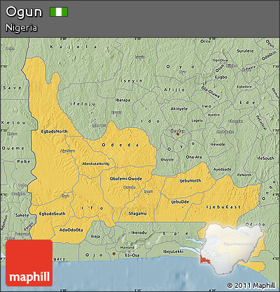 Savanna Style Map of Ogun