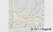 Shaded Relief Map of Ogun, desaturated