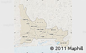 Shaded Relief Map of Ogun, lighten