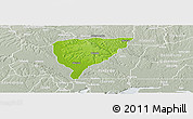 Physical Panoramic Map of Obafemi-Owode, lighten, semi-desaturated