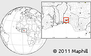 Blank Location Map of Odeda, highlighted parent region