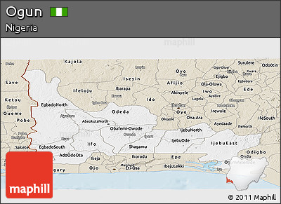 Classic Style Panoramic Map of Ogun