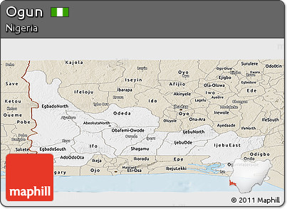 Classic Style Panoramic Map of Ogun