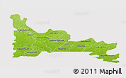 Physical Panoramic Map of Ogun, cropped outside