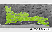 Physical Panoramic Map of Ogun, darken, desaturated