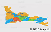 Political Panoramic Map of Ogun, cropped outside