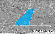 Political 3D Map of Shagamu, desaturated