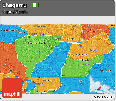 Political 3D Map of Shagamu
