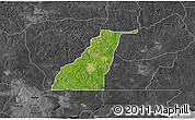 Satellite 3D Map of Shagamu, darken, desaturated
