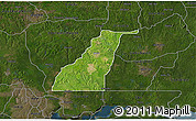 Satellite 3D Map of Shagamu, darken