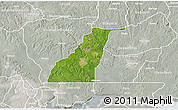 Satellite 3D Map of Shagamu, lighten, semi-desaturated