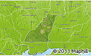 Satellite 3D Map of Shagamu, physical outside