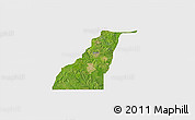 Satellite 3D Map of Shagamu, single color outside