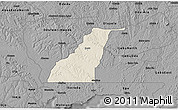 Shaded Relief 3D Map of Shagamu, darken, desaturated