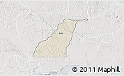 Shaded Relief 3D Map of Shagamu, lighten, semi-desaturated