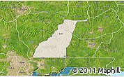 Shaded Relief 3D Map of Shagamu, satellite outside