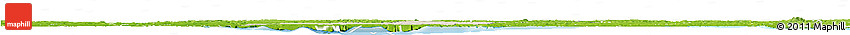 Shaded Relief Horizon Map of Shagamu, physical outside