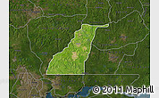Satellite Map of Shagamu, darken