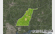 Satellite Map of Shagamu, darken, semi-desaturated
