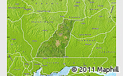 Satellite Map of Shagamu, physical outside