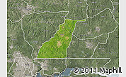 Satellite Map of Shagamu, semi-desaturated