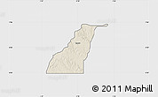 Shaded Relief Map of Shagamu, single color outside