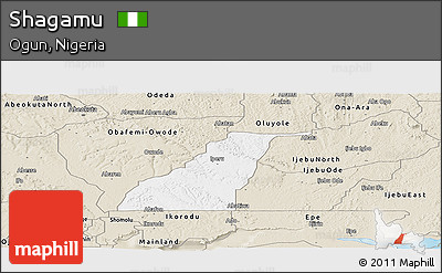 Classic Style Panoramic Map of Shagamu