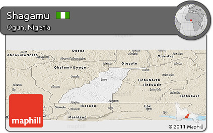 Classic Style Panoramic Map of Shagamu