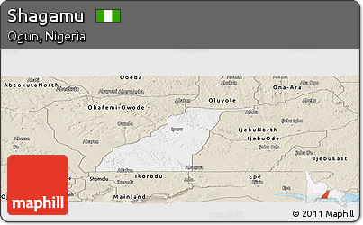 Classic Style Panoramic Map of Shagamu