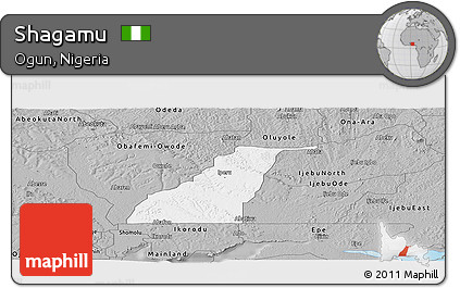 Gray Panoramic Map of Shagamu