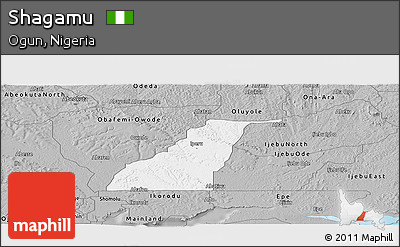 Gray Panoramic Map of Shagamu