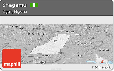 Gray Panoramic Map of Shagamu