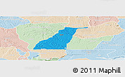 Political Panoramic Map of Shagamu, lighten