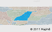 Political Panoramic Map of Shagamu, lighten, semi-desaturated