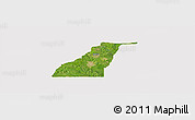 Satellite Panoramic Map of Shagamu, cropped outside