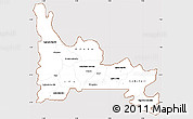 Classic Style Simple Map of Ogun, cropped outside