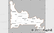 Gray Simple Map of Ogun, cropped outside