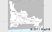 Gray Simple Map of Ogun, single color outside