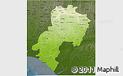 Physical 3D Map of Ondo, darken