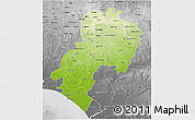 Physical 3D Map of Ondo, desaturated