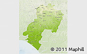 Physical 3D Map of Ondo, lighten