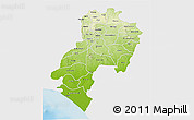 Physical 3D Map of Ondo, single color outside