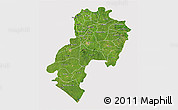 Satellite 3D Map of Ondo, cropped outside