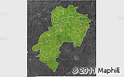 Satellite 3D Map of Ondo, darken, desaturated