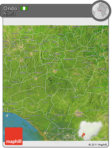 Satellite 3D Map of Ondo