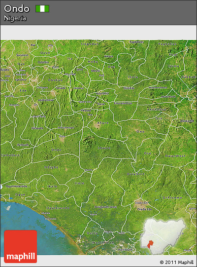 Satellite 3D Map of Ondo