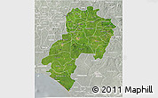 Satellite 3D Map of Ondo, lighten, semi-desaturated