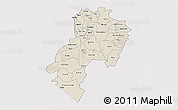 Shaded Relief 3D Map of Ondo, cropped outside