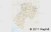 Shaded Relief 3D Map of Ondo, lighten