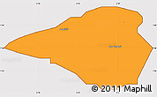 Political Simple Map of Ado-Ekiti, cropped outside